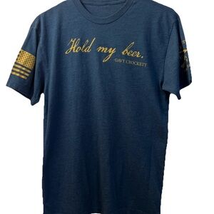 Grunt Style Blue and Gold Short Sleeve Tee Hold My Beer
